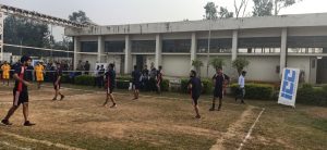 Vollyball Competition organized by ICC for employees on sports day.